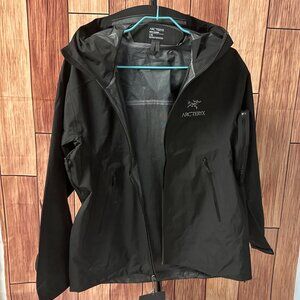Men's Arcteryx Black CasualWaterproof Breathable Hooded Hard Shell Jacket
